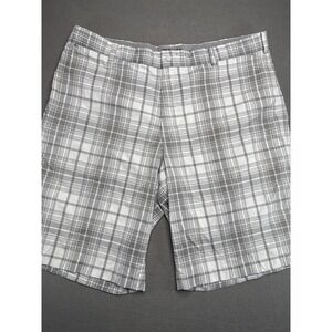 Nike Golf Shorts Men 40 Gray Plaid Tour Performance Dri-Fit 509182-100